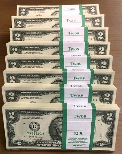 Two dollar bills 100 pack - two,