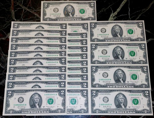 Two dollar bills premium - two,