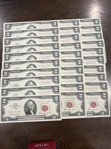 Qty unc 1963 red seal - qty,